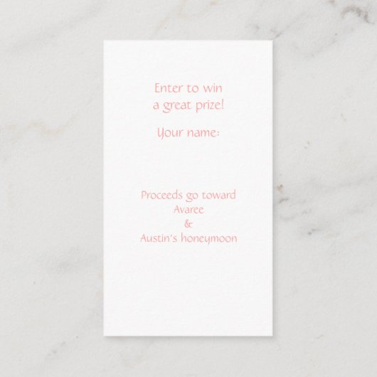 Bruidsjurk Lotkaart Bijlagekaart Informatiekaartje (Achterkant)