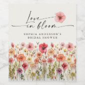 Bruidsjurk 'Love In Bloom' Wijnlabels voor Bruidsf Wijn Etiket (Enkel label)