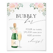 Bruidsjurk met bubbels foto afdruk (Voorkant)