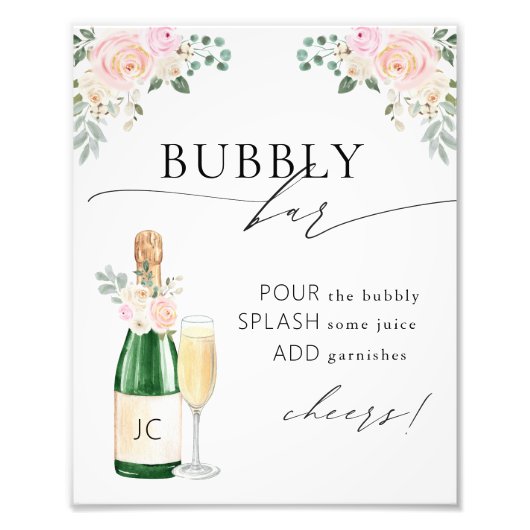 Bruidsjurk met bubbels foto afdruk (Voorkant)