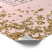 Bruidsjurk met glinsterende glitter Bruid zitplaat Poster (Hoek)