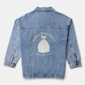 Bruidsjurk Middelpunt Bruiloft Bruidsjurk Bruid Denim Jacket (Achterkant)