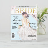Bruidsjurk Mode Magazine Uitnodiging (Staand voorkant)