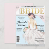 Bruidsjurk Mode Magazine Uitnodiging (Voorkant / Achterkant)