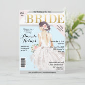 Bruidsjurk Mode Magazine Uitnodiging (Staand voorkant)