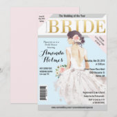 Bruidsjurk Mode Magazine Uitnodiging (Voorkant / Achterkant)