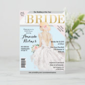 Bruidsjurk Mode Magazine Uitnodiging (Staand voorkant)