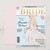 Bruidsjurk Mode Magazine Uitnodiging (Voorkant / Achterkant)