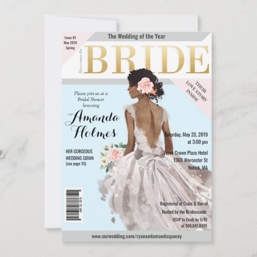 Bruidsjurk Mode Magazine Uitnodiging (Voorkant)