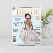 Bruidsjurk Mode Magazine Uitnodiging (Staand voorkant)
