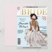 Bruidsjurk Mode Magazine Uitnodiging (Voorkant / Achterkant)