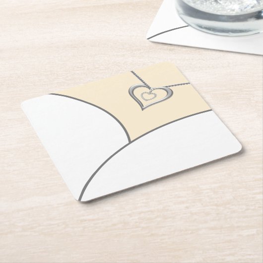 Bruidsjurk onderzetters (Schuin)