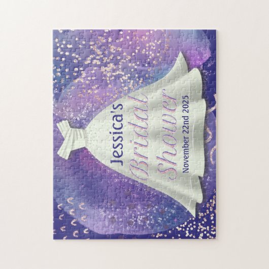 Bruidsjurk paars & roze goud Glam Legpuzzel (Verticaal)