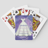 Bruidsjurk paars & roze goud glamour voor bridal s pokerkaarten (Achterkant)