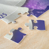 Bruidsjurk paars & roze goud glamour voor vrijgeze legpuzzel (Zijkant)