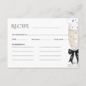 Bruidsjurk Prosecco Boog Bruiloft Feest Informatiekaartje (Voorkant)