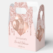 Bruidsjurk roze gouden glinsterende ballonnen bedankdoosjes (Geopend)