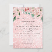 Bruidsjurk Roze Roos Bloemen Kaart (Voorkant)