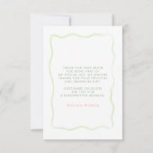Bruidsjurk Shower Bedankkaart (Achterkant)