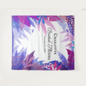 Bruidsjurk Shower Bladeren Tropische Aquarel Achte Wandkleed (Voorkant (horizontaal))