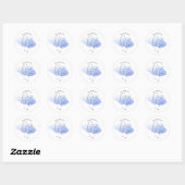 Bruidsjurk Shower Cloud 9 Ronde Sticker (Vel)