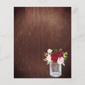 Bruidsjurk Shower Houten Burgundy Roze Mason Pot I (Achterkant)