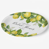 Bruidsjurk Shower Lemon Citrus Papieren Bord (Gekanteld)