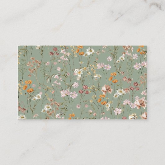 Bruidsjurk Shower Recept Delen Spel Wildflower Informatiekaartje (Achterkant)