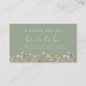 Bruidsjurk Shower Recept Delen Spel Wildflower Informatiekaartje (Voorkant)
