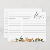Bruidsjurk Shower Receptkaart Kaart (Voorkant / Achterkant)