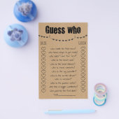 Bruidsjurk Shower Spel Raad Wie Kaart (Enkel)