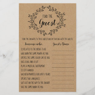 Bruidsjurk Shower Spel Vind De Gast Kaart