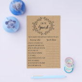 Bruidsjurk Shower Spel Vind De Gast Kaart (Enkel)