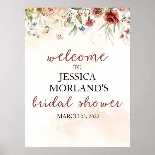 Bruidsjurk Shower Welkom Poster, Welkom Poster (Voorkant)