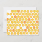 Bruidsjurk Shower Zonnebloem Gele Bij Bedankkaart (Achterkant)