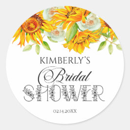 Bruidsjurk Shower Zonnebloem Sticker