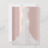 Bruidsjurk Spark Roos VIP Roze Roos Diamant Kaart (Achterkant)