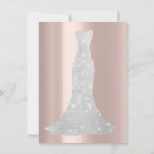 Bruidsjurk Spark Rose Pastel Roze Roos Diamant Kaart (Achterkant)