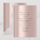 Bruidsjurk Spark Roze VIP Roze Diamant Kaart (Voorkant / Achterkant)