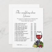 Bruidsjurk spel, het trouwschoe spel,  kaart (Voorkant / Achterkant)