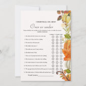 Bruidsjurk spelkaart om overheen of onderuit te va aankondiging (Voorkant)