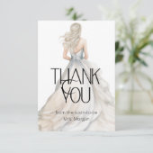 Bruidsjurk Trouwjurk Bruidscadeau Dank Je Kaart (Staand voorkant)