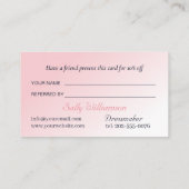 Bruidsjurk Veranderingen Roze Aanbevelingskaartje (Achterkant)