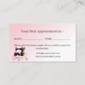 Bruidsjurk Veranderingen Roze Afsprakenkaartje (Achterkant)