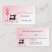 Bruidsjurk Veranderingen Roze Afsprakenkaartje (Voorkant / Achterkant)