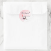 Bruidsjurk Veranderingen Roze Ronde Sticker (Tas)