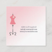 Bruidsjurk Veranderingen Roze Vierkante Visitekaartje (Achterkant)