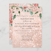 Bruidsjurk Vonk Roos VIP Blush Roos Bloemen Kaart (Voorkant / Achterkant)