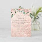 Bruidsjurk Vonk Roos VIP Blush Roos Bloemen Kaart (Staand voorkant)