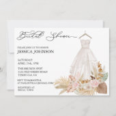 Bruidsjurk voor Bridal Shower Tropisch Boho Blader Kaart (Voorkant)